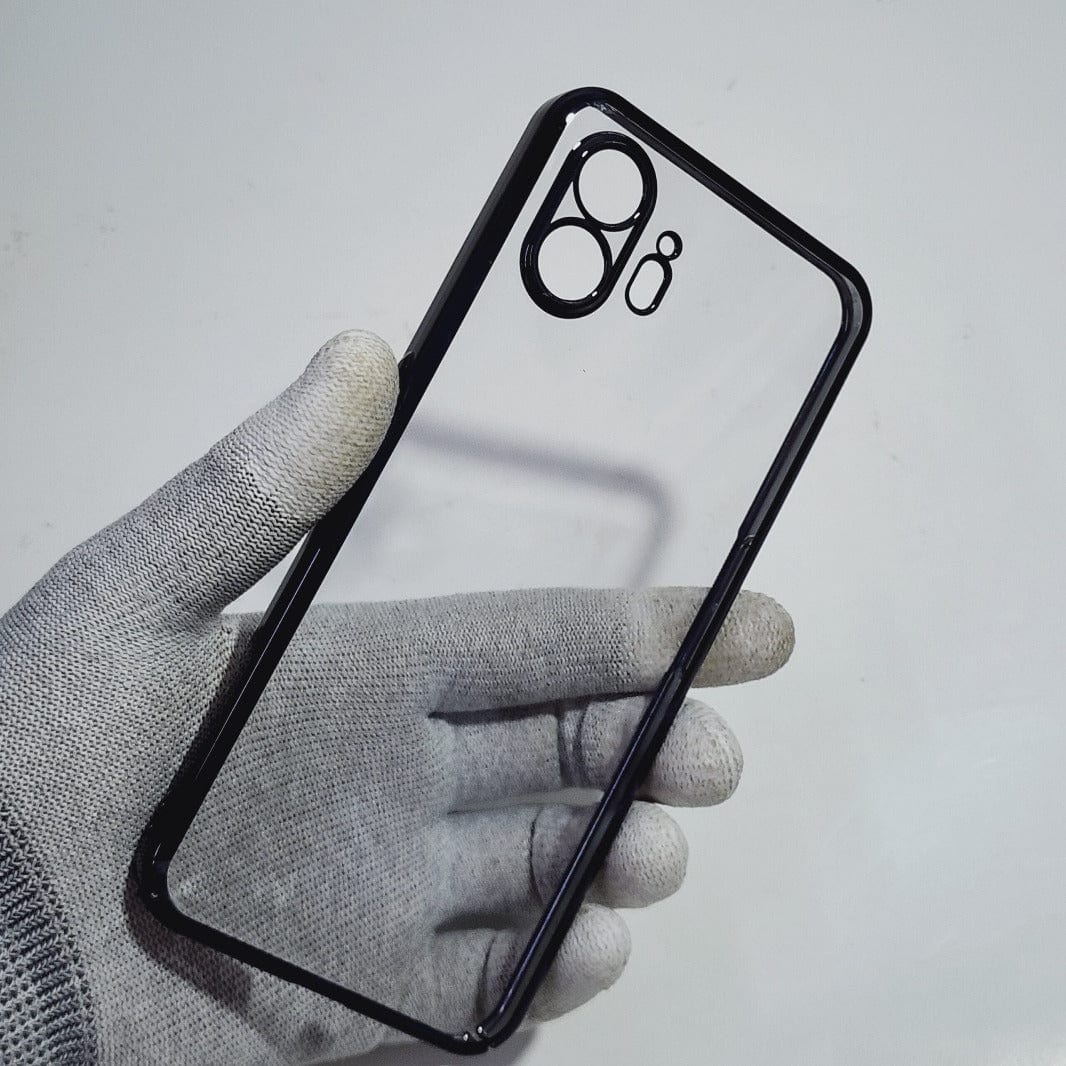 iShock Ultra Thin Clear Shiny Bumper Case for Nothing 2 Nothing 2 Black iShock Ultra Thin Clear Shiny Bumper Case for Nothing 2 Nothing 2 Black